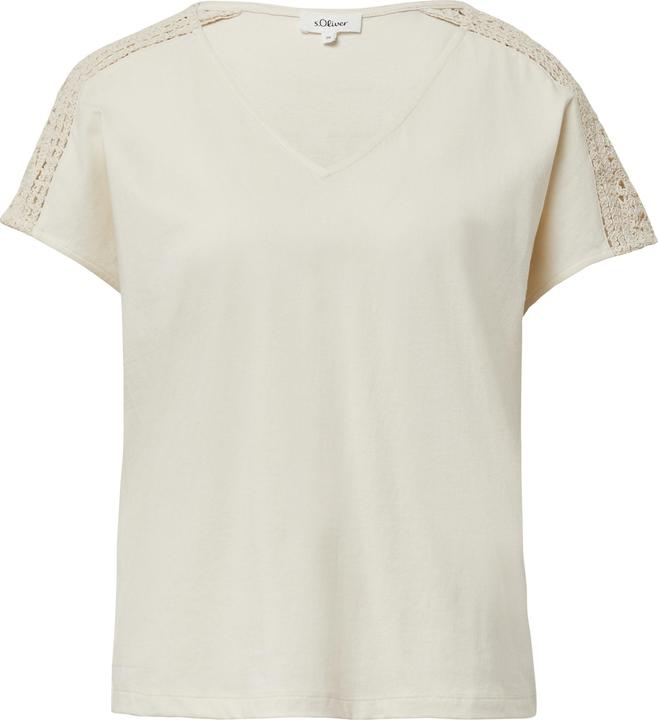 Image du produit S.Oliver T-Shirt T-Shirt im Relaxed Fit mit Häkelspitze (38)