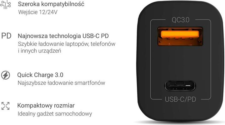 Actual product image GreenCell CAD33 - Indoor - Cigarette lighter - 12 V - Black