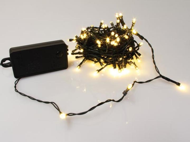 Actual product image Light Creations Smart Light LED - 10 m - 100 warm white lamps - green cable - modulator - batteries not included (10 m)