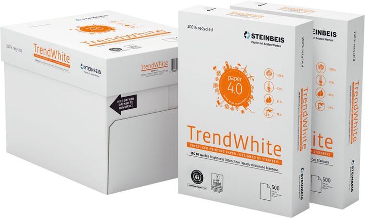 Produktbild Steinbeis Kopierpapier No 2 Trend White A4, 80 g/m2, weiss, Pack à 500 Blatt (A4, 500 Blätter, 80 g/m²)