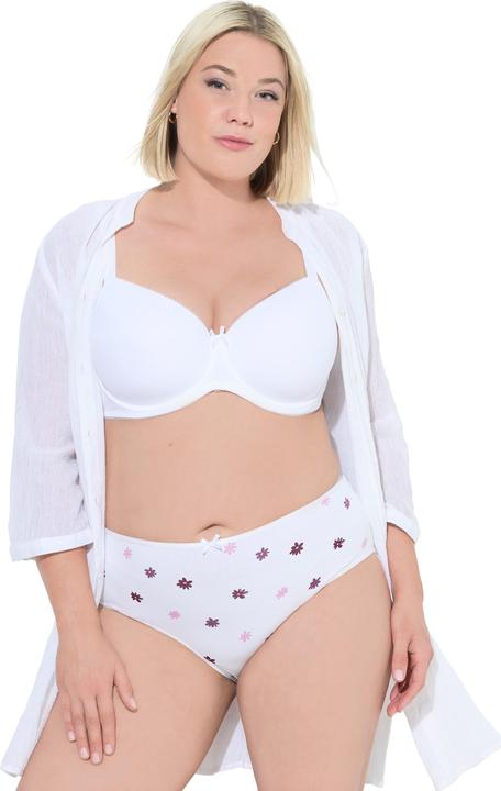 Produktbild Ulla Popken Midislips, 5er-Pack, Blumen / einfarbig (46, 48)