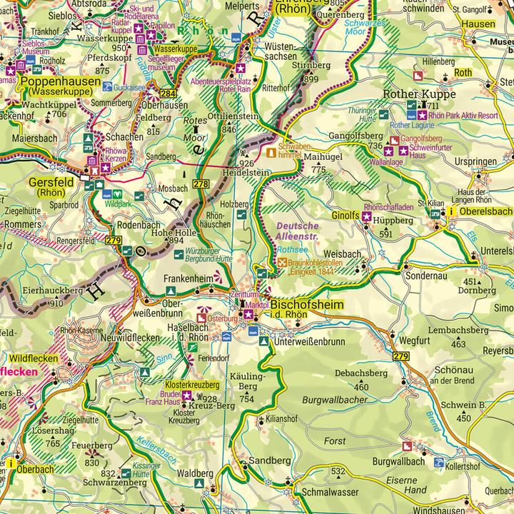 Immagine prodotto Rhön, guida all'avventura 1:120.000, freytag & berndt, EF 0025