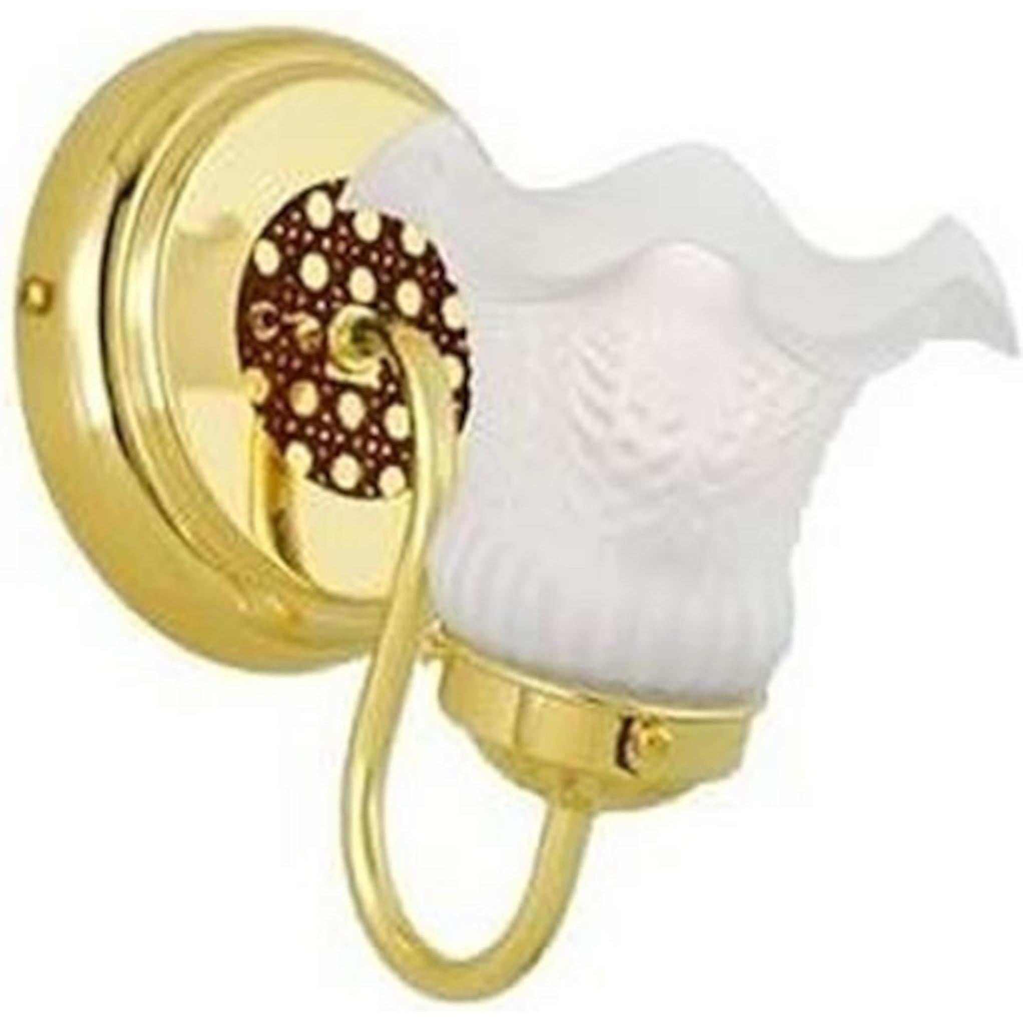 Thumbnail - Westinghouse, Wandleuchte + Deckenleuchte, Wandleuchte Rattan Messing poliert / Opalglas (E14)