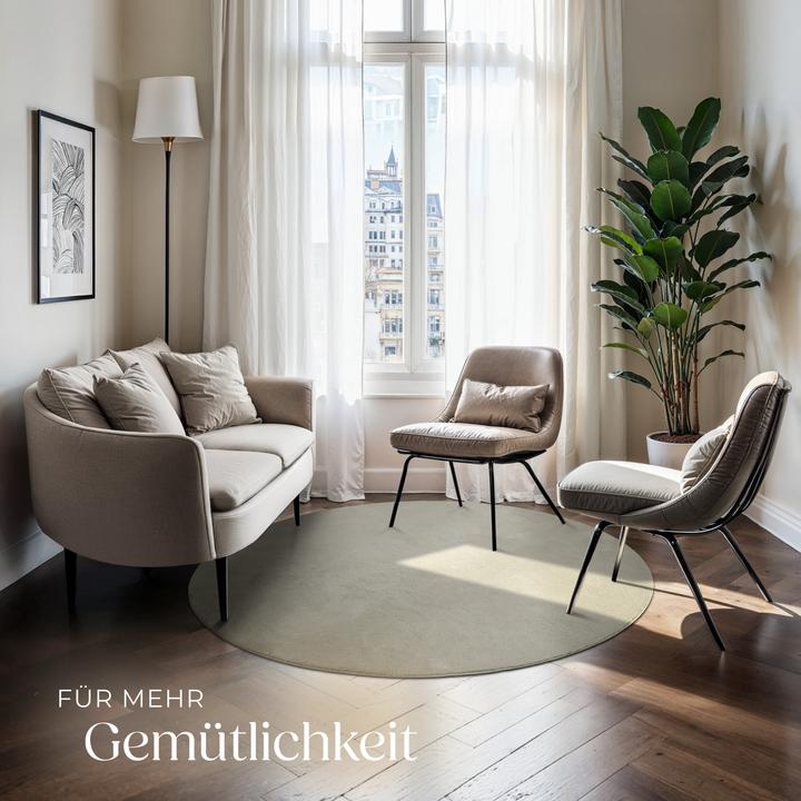 Actual product image tectake Short pile carpet Soft Zone (120 x 120 cm)