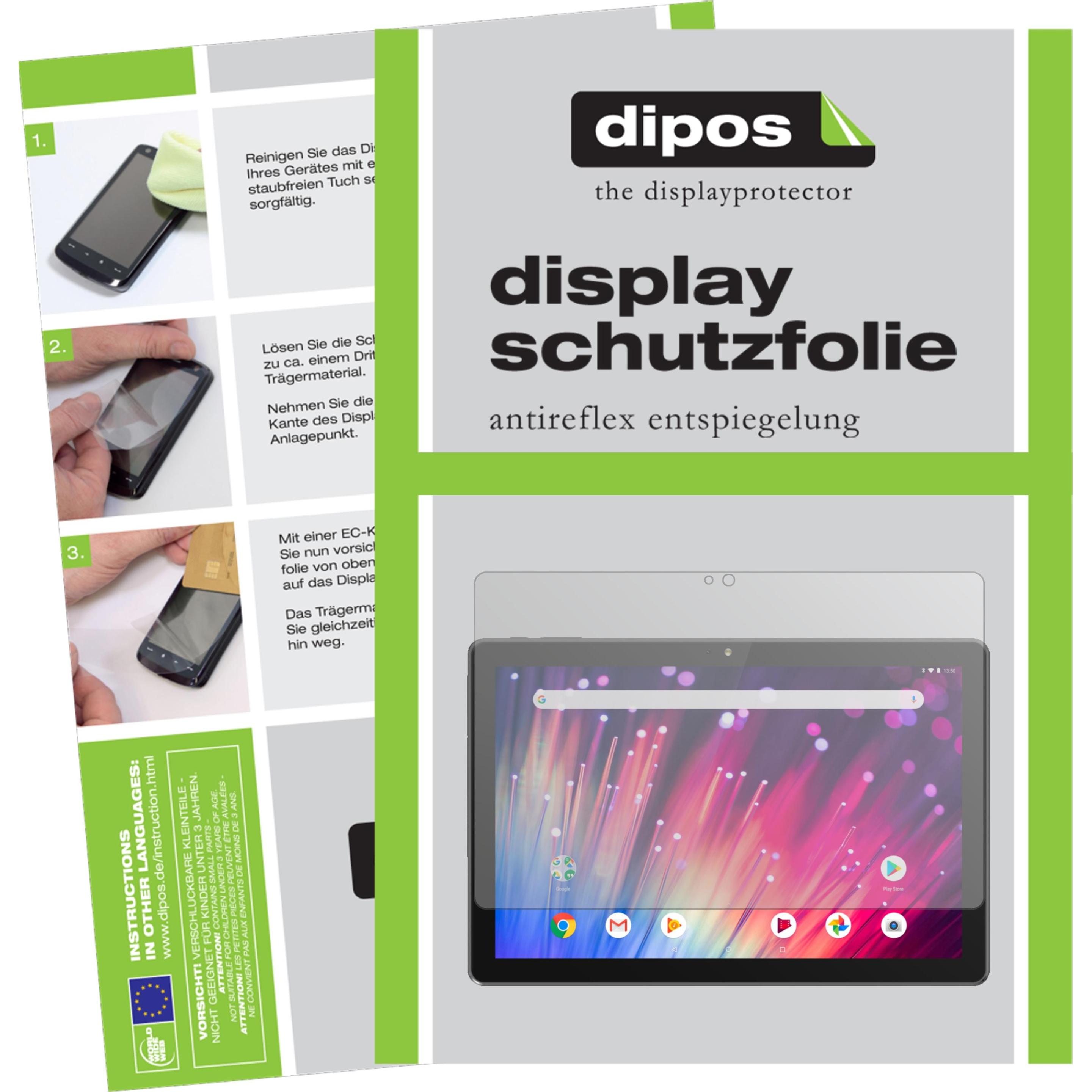 Dipos Displayschutzfolie Antireflex (2 Stück, PET 100), Tablet Schutzfolie
