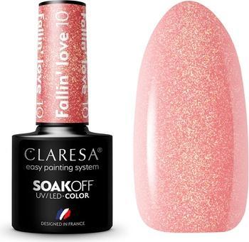Produktbild Claresa UV LED Nagellack Kollektion Hybrid Maniküre Soak Off - Goldene Farbe Nr. 10 Fallin Love 5ml (Golden, Nr 10, Farblack)