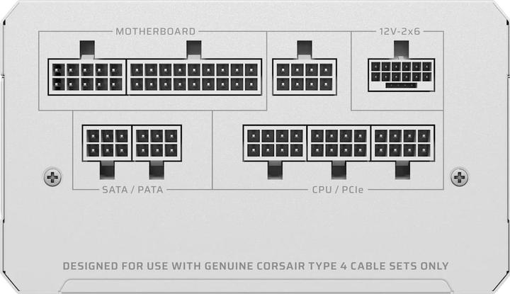 Produktbild Corsair 1000W GOLD F/MODULAR RM1000E WHT (1000 W)