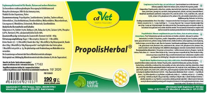 Actual product image cdVet PropolisHerbal (Adult, 1 pcs., 20 g)