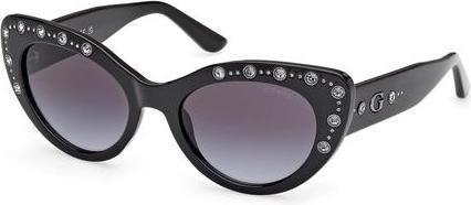 Guess GU00163 01B Shiny Black Women's Sunglasses 54/20/140
