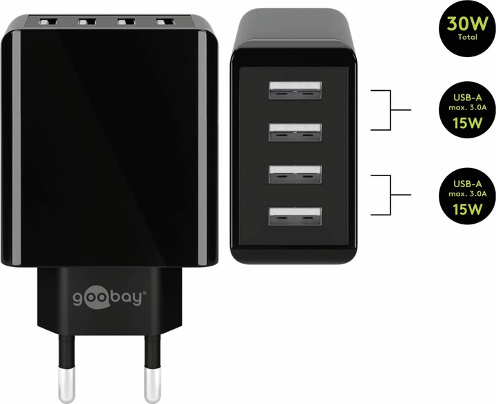 Produktbild Goobay 4-fach Charger (30 W)