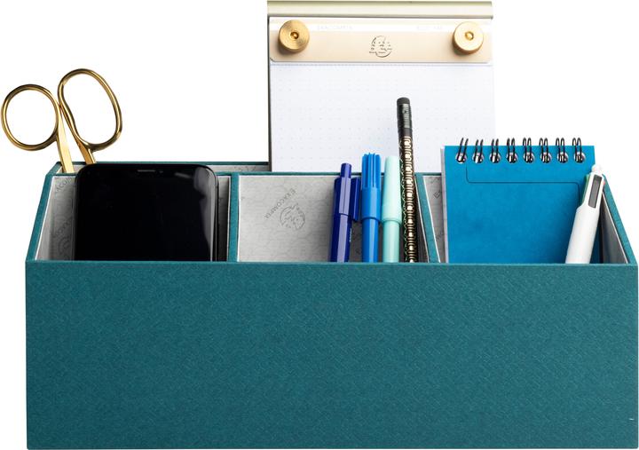 Image du produit Exacompta Organiseur de bureau 4 compartiments OfficeByMe - Bleu canard