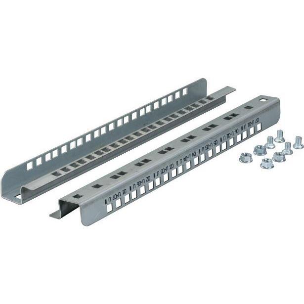 EFB Elektronik 19" Montageschienen, Serverschrank Zubehör, Silber