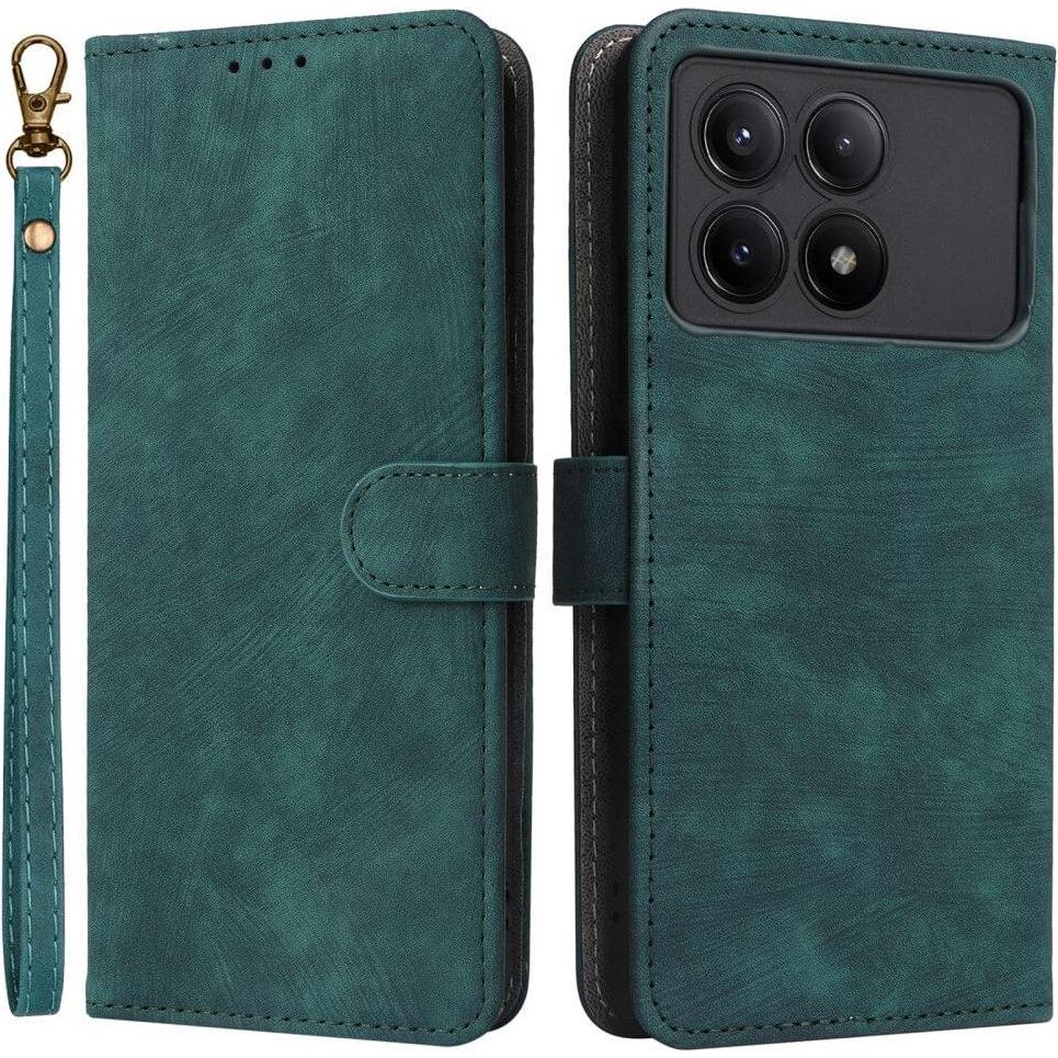 Cover-Discount Xiaomi Poco X6 Pro - Etui mit RFID Blocker grün (Xiaomi Poco X6 Pro), Smartphone Hülle, Grün