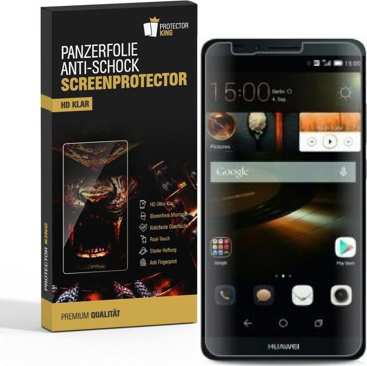 Actual product image Protectorking 4x Panzerfolie Anti-Shock HD Klar (4 Piece, Huawei Ascend Mate 7)