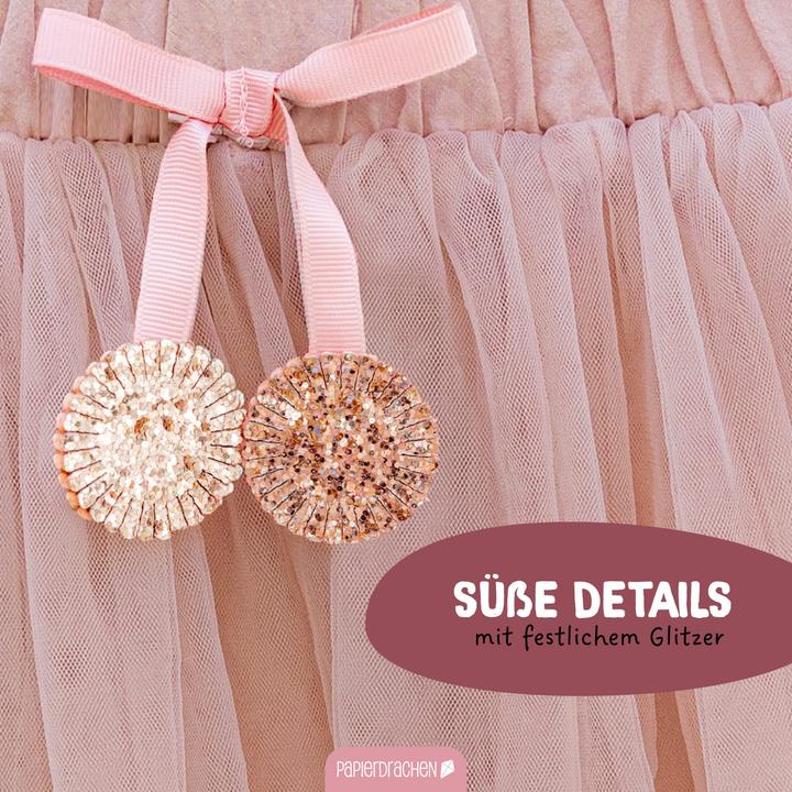 Produktbild Papierdrachen Tüll Rock mit Glitzer – rosa (98, 104, 110, 116)