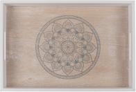 Ootb Plateau en bois de couleur blanc / naturel, mandal