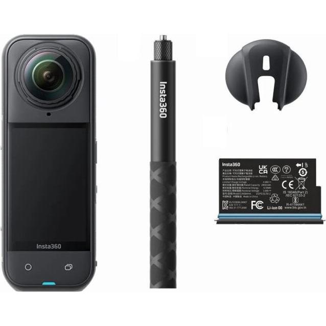 Insta360 X5 Starter Bundle (30p, Bluetooth, WiFi), Action cam, Nero