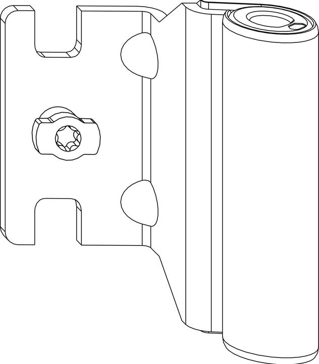 Image du produit Maco Multi 54706 Equerre de penture AS/PVC 12/18-9 mm Ferrure de fenêtre 120 kg argent