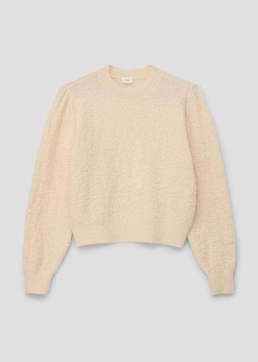 Produktbild s.Oliver Strickpullover Pullover mit Puffärmeln (M)