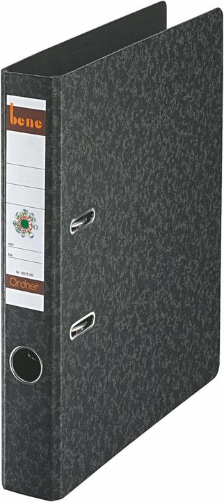 Bene Classeur en carton dur noir marbré Carton 4,5 cm DIN A4 (A4, 45 mm, 1 pcs)
