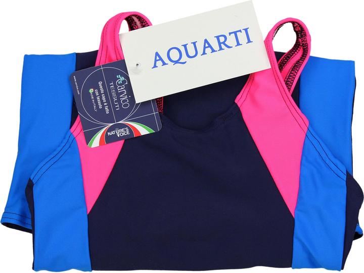 Produktbild Aquarti Mädchen Badeanzug mit Bein Ringerrücken – Sport Badeanzug mit Racerback, Chlorresistent (170)