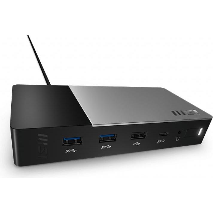 MSI USB-C Docking Station II w/ 1 yea (USB-C, 9 Ports), Dockingstation + USB Hub, Schwarz