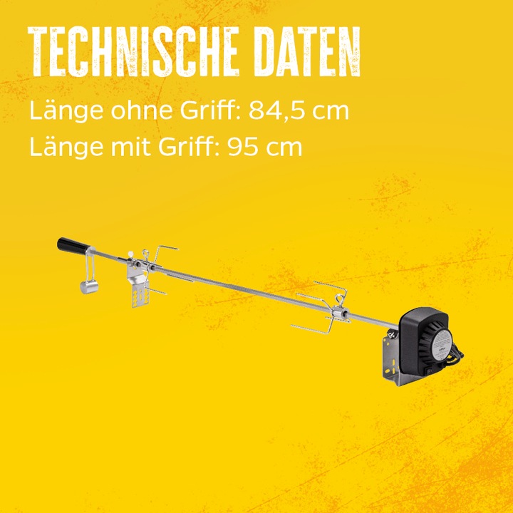 Produktbild Grillfürst Universal Drehspiess / Rotisserie Set aus Edelstahl mit Motor