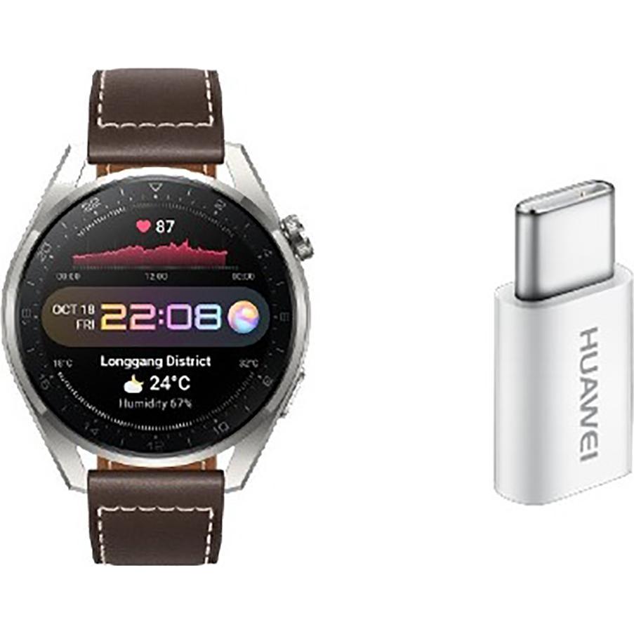 Huawei Kit Watch Pro Clas Brown + Adapt 5v2a Typec (48 mm, 4G), Smartwatch