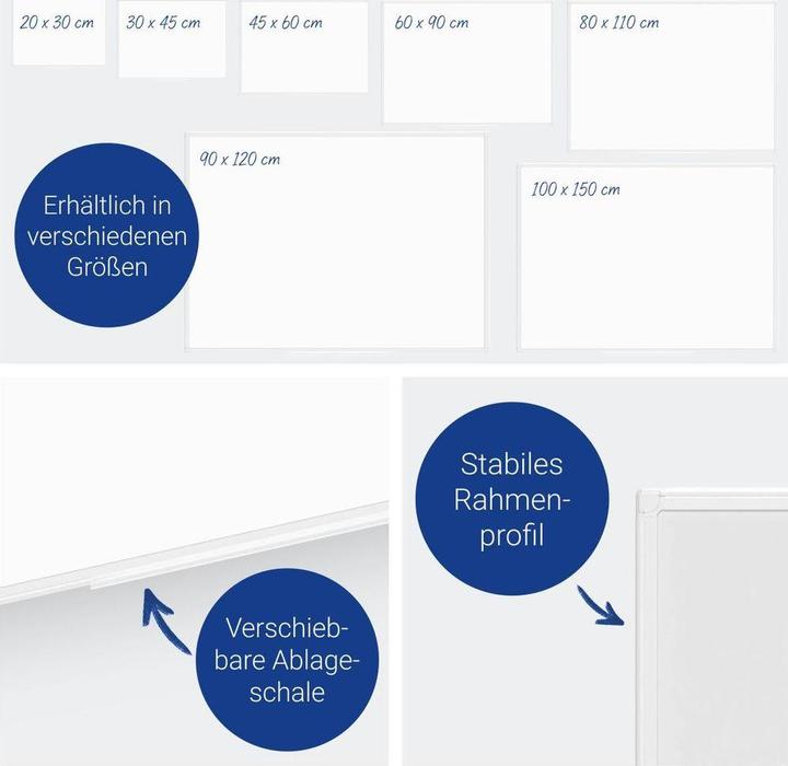 Productafbeelding Maul Whiteboard MAULprimo 90,0 x 60,6 cm wit geplastificeerd staal (90 x 60 cm)