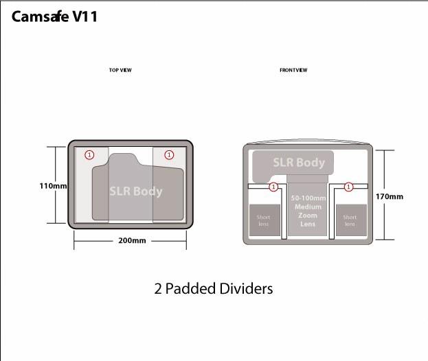 Produktbild Pacsafe Camsafe V11 Kamera Fronttasche Storm Grey (Fotorucksack)