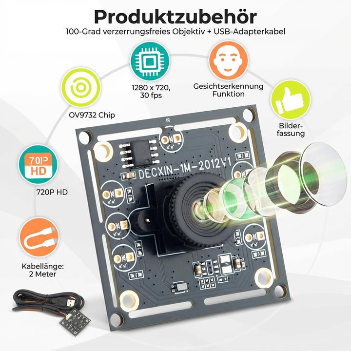 Produktbild König Design Autodarts Komplettsystem Scoringsystem – LED Ring 6000K OV9732 Cam 100° 2 Meter