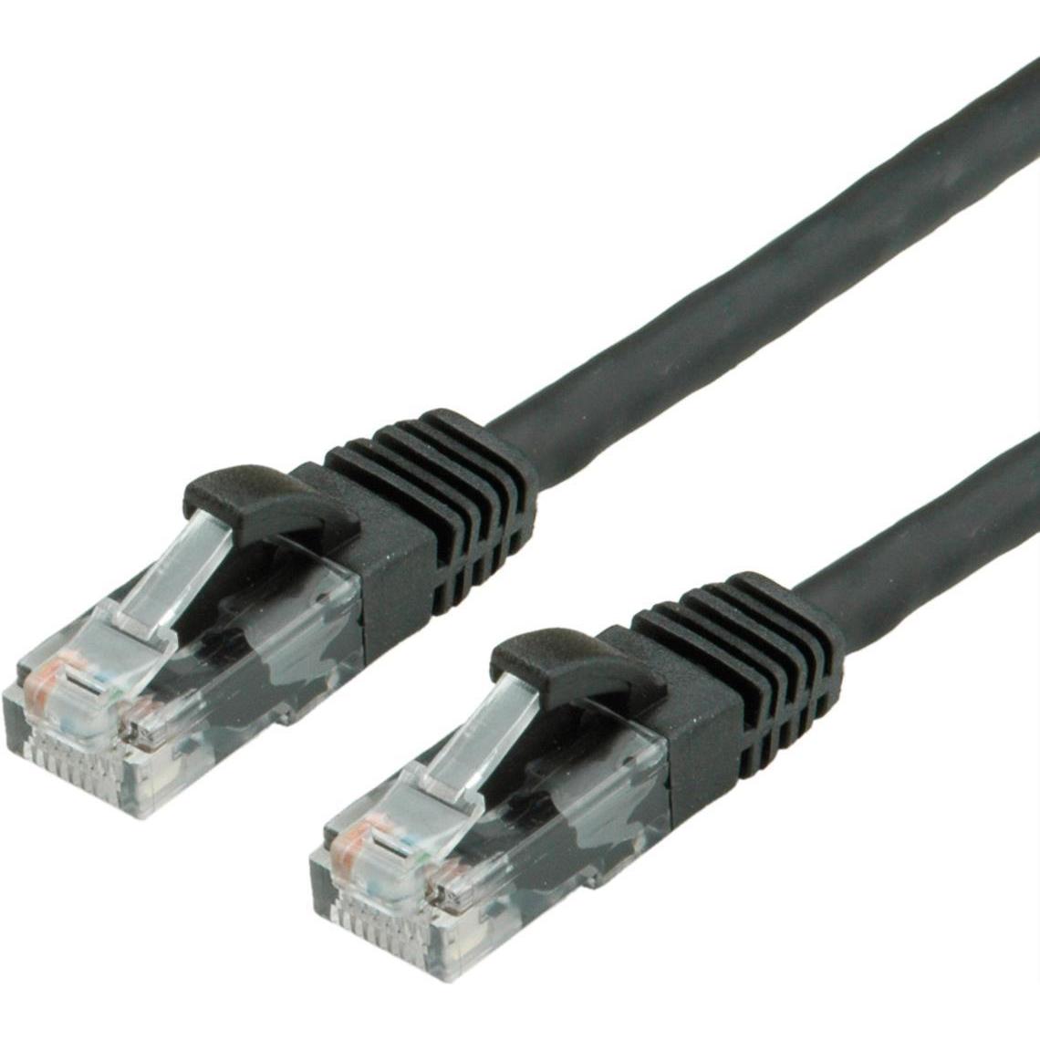 Value UTP-Patchkabel Kat.6, LSOH, schwarz, 2m (U/UTP, CAT6, 2 m), Netzwerkkabel