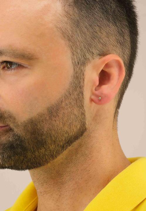 Actual product image Muau Stud earrings 6-handle setting (750/18K yellow gold)