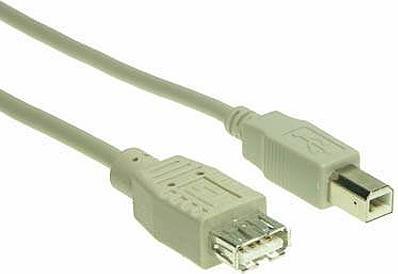 Produktbild Aquatuning USB 2.0 Kabel, A an B, beige, 5,0m (5 m, USB 2.0)