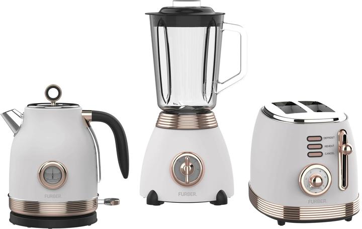 Image du produit Furber Wasserkocher, Standmixer und Toaster Set, Rosegold