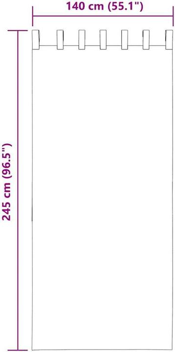 Actual product image vidaXL Voile Vorhang (140 x 245 cm)