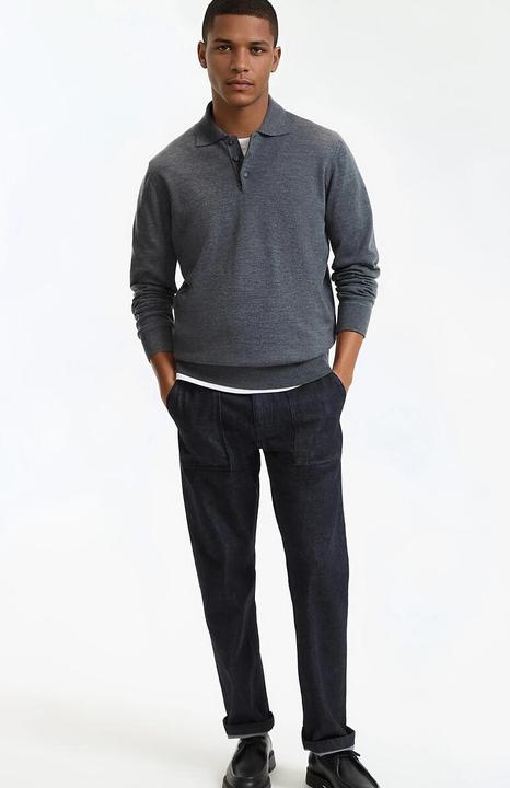 Produktbild La Redoute Collections Pullover mit Polokragen aus Merinowolle (3XL)