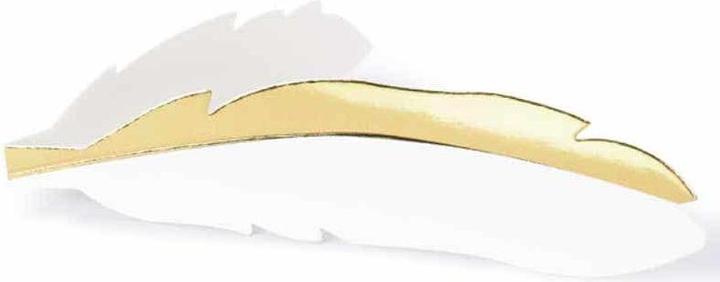 Produktbild Partydeco Place cards - Feathers, gold, 10.5x3cm (1 pkt / 10 pc.) (10 Stück)
