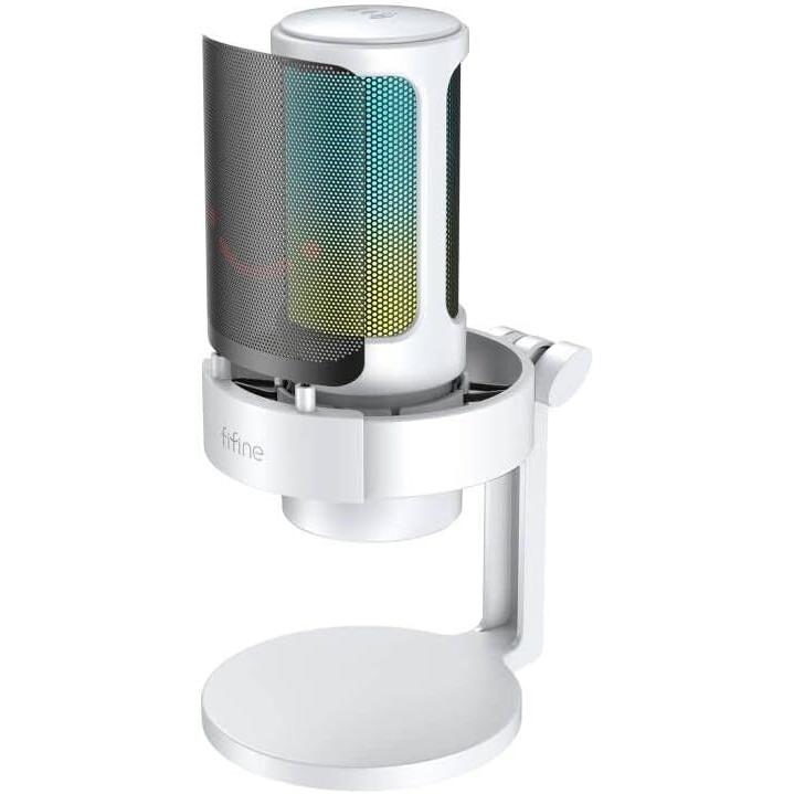 Fifine A8 white Professional Recording USB Microphone, Microfono
