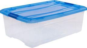 Actual product image Iris Clear NTB Storage Box 30.0 l transparent, blue 39.5 x 57.5 x 20.5 cm (30 l)