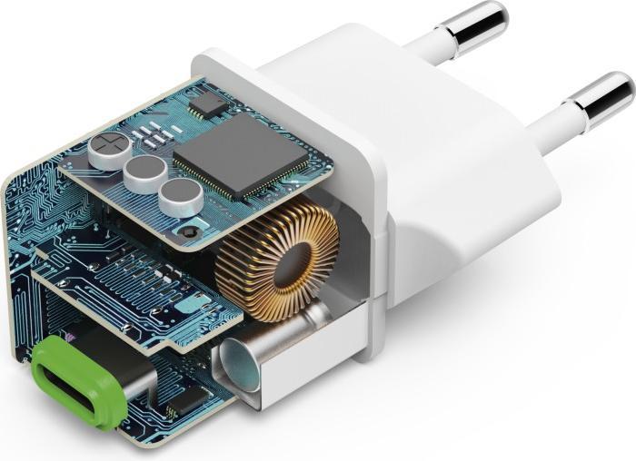 Image du produit Hama Chargeur rapide, USB-C, PD/Qualcomm®, Super-Mini-Charger, 25 W, blanc (25 W, 1 portion)