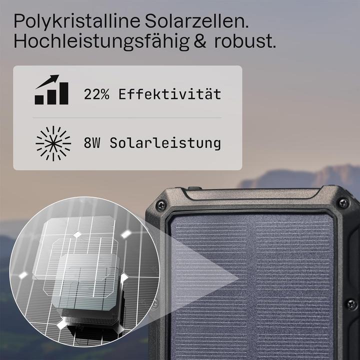 Image du produit Roboparts SP26W Handy-Solarladegerät für Camping und Outdoor (20000 mAh, 8 W, 74 Wh)