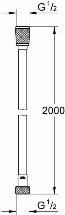 Produktbild Grohe VitalioFlex Silver TwistStop (200 cm)