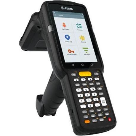 Zebra MC3330XR, 2D, SE4770, SR, BT, WLAN, NFC, 38-Key func.-num., IP64, Gun, RFID, GMS, Android, Barcode-Scanner