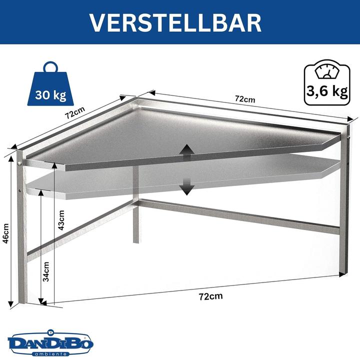 Produktbild DanDiBo Verstellbares Mikrowellenregal