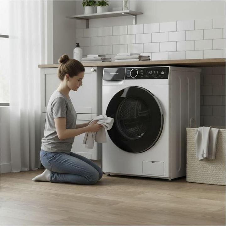 Produktbild Kibernetik WS404 Waschmaschine 9kg A-10% Klasse Weiss (9 kg, Links)