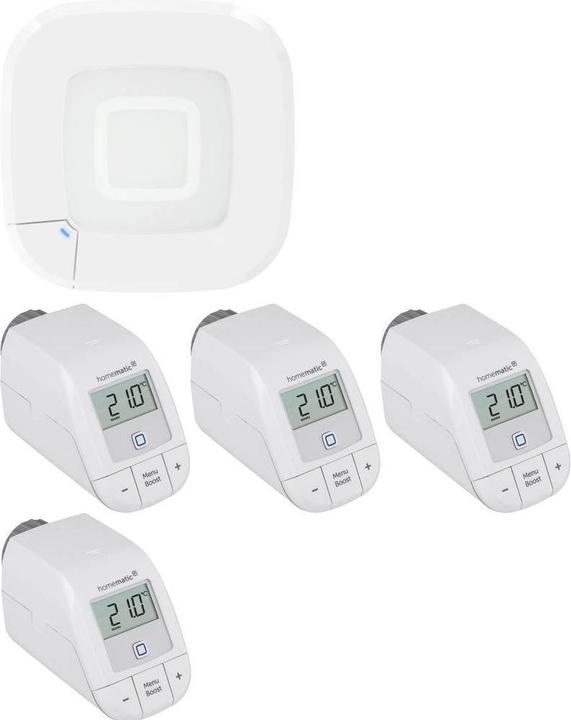Immagine prodotto Homematic IP Set bestehend aus Funk Access Point 2 und 4x Heizkörperthermostat – basic
