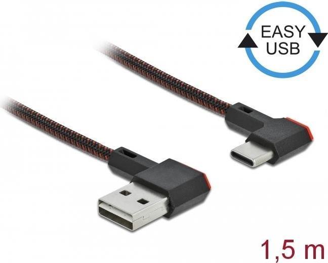 Produktbild Delock USB 2.0-Kabel EASY USB, A - C 1.5 m (1.50 m, USB 2.0, 10 W)