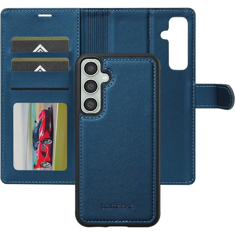 LC.Imeeke Galaxy S25 FE - L2 Serie Brieftasche und Hülle (Samsung Galaxy S25 FE), Cover smartphone, Blu