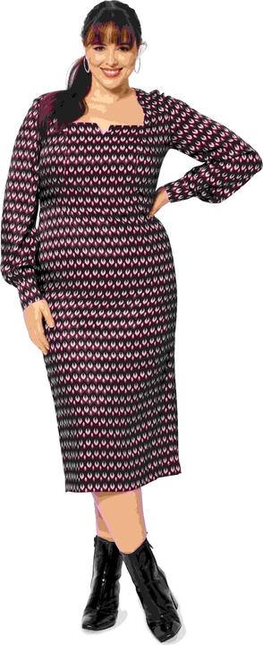 Actual product image Pattern dress - square neckline with dividing seams